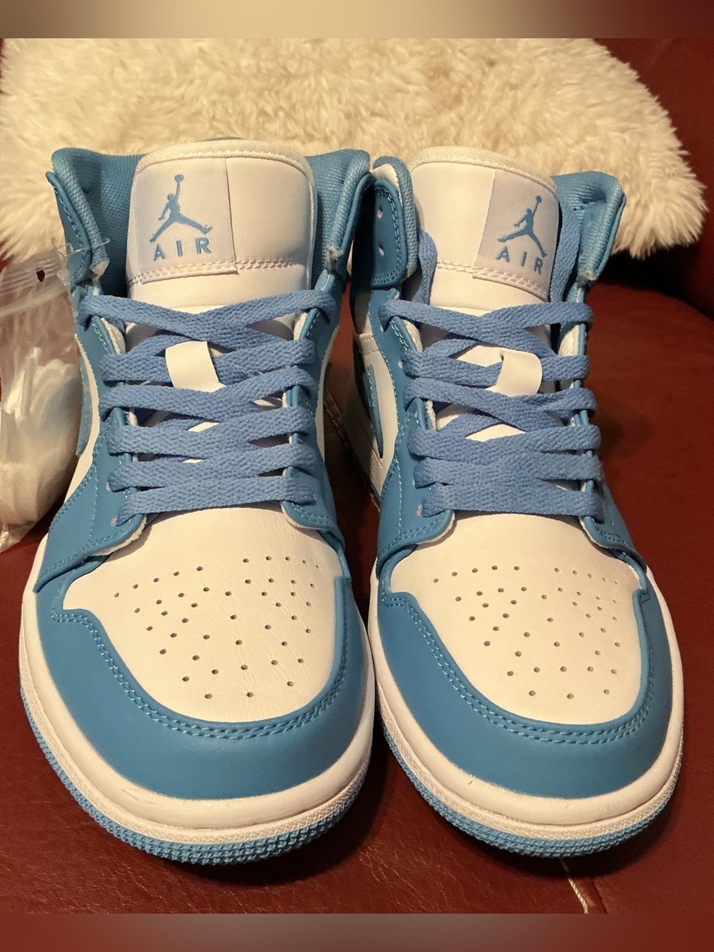 Nike Air Jordan in Tar Heel blue and white. Mens size 7.5